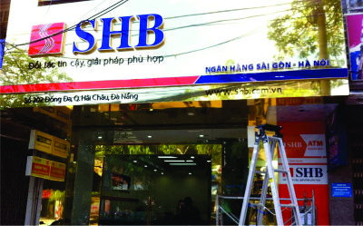 Thi Công mặt tiền ngân hàng SHB đà nẵng