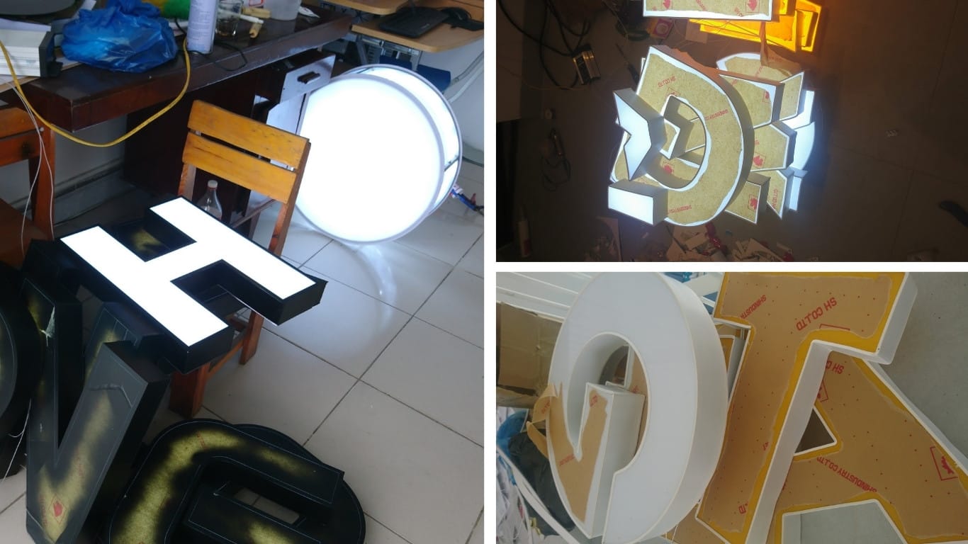 Chữ nổi Mica LED quảng cáo