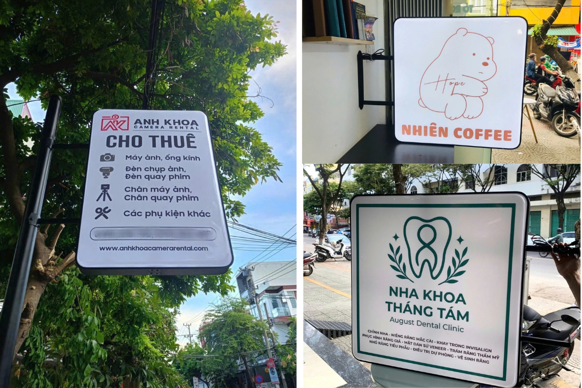 Hộp đèn hút nổi quảng cáo tại Đà Nẵng