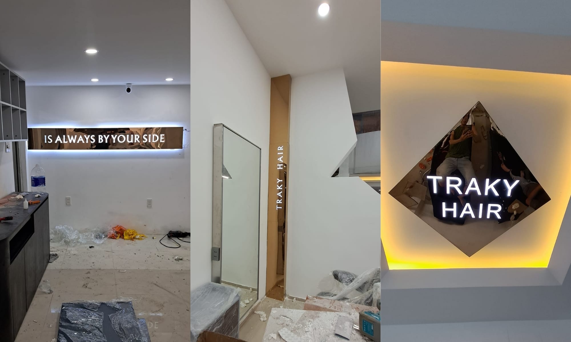 Bảng hiệu Salon Tóc Traky, 9 Phan Đăng Lưu, Đà Nẵng