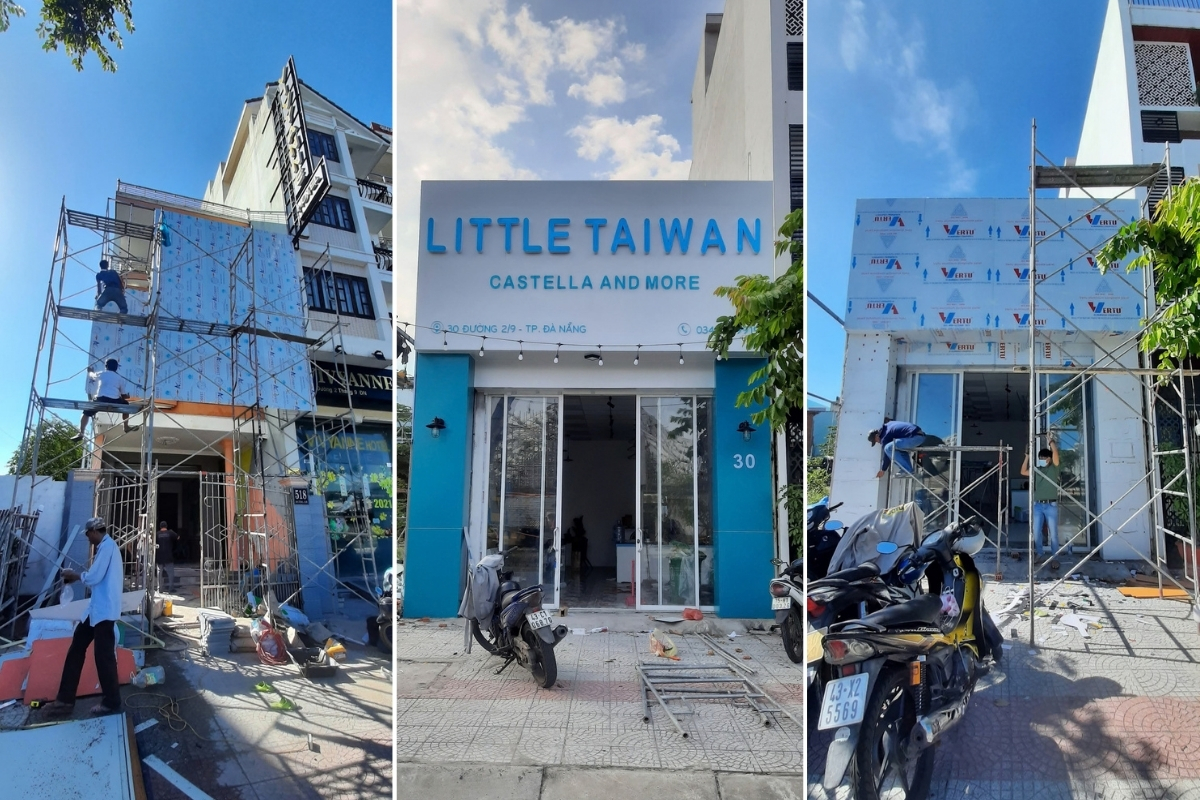 Bảng hiệu Alu chữ Mica quán trà sữa tại Đà Nẵng