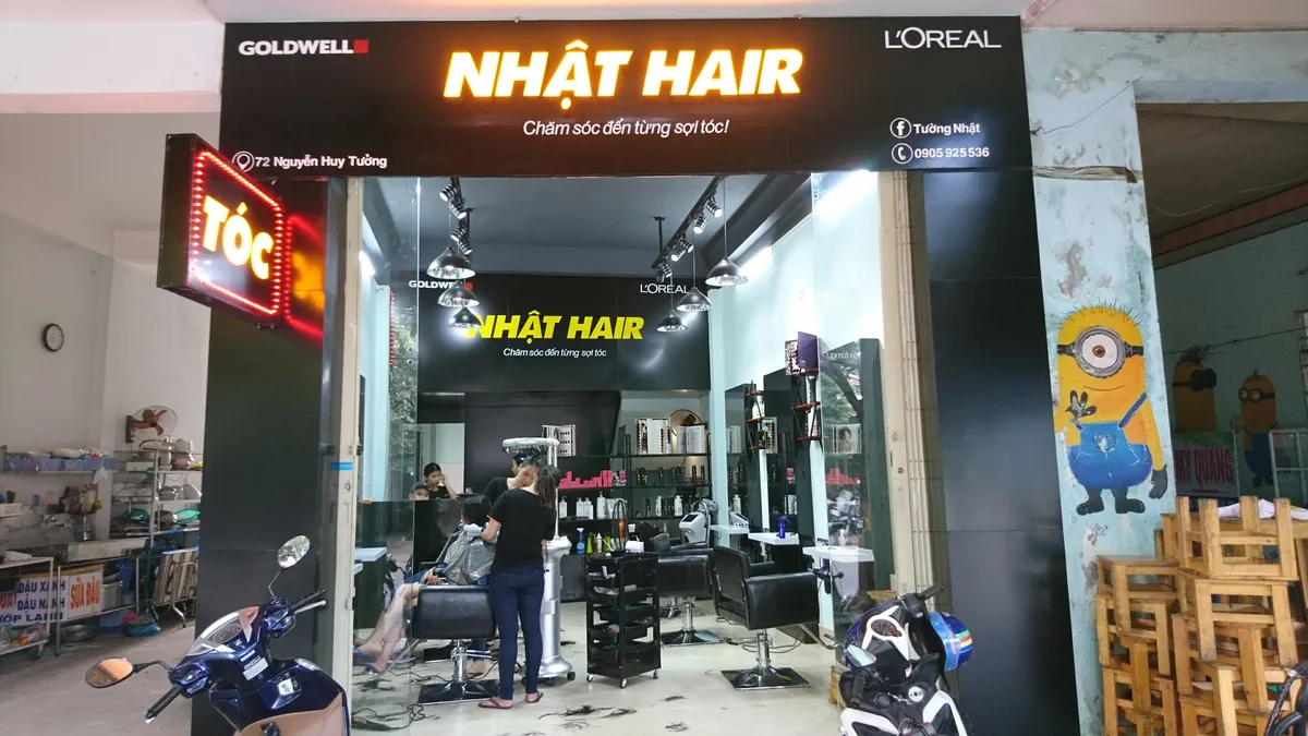 Bảng hiệu alu hộp đèn Nhật Hair đường Nguyễn Huy Tưởng Liên Chiểu Đà Nẵng