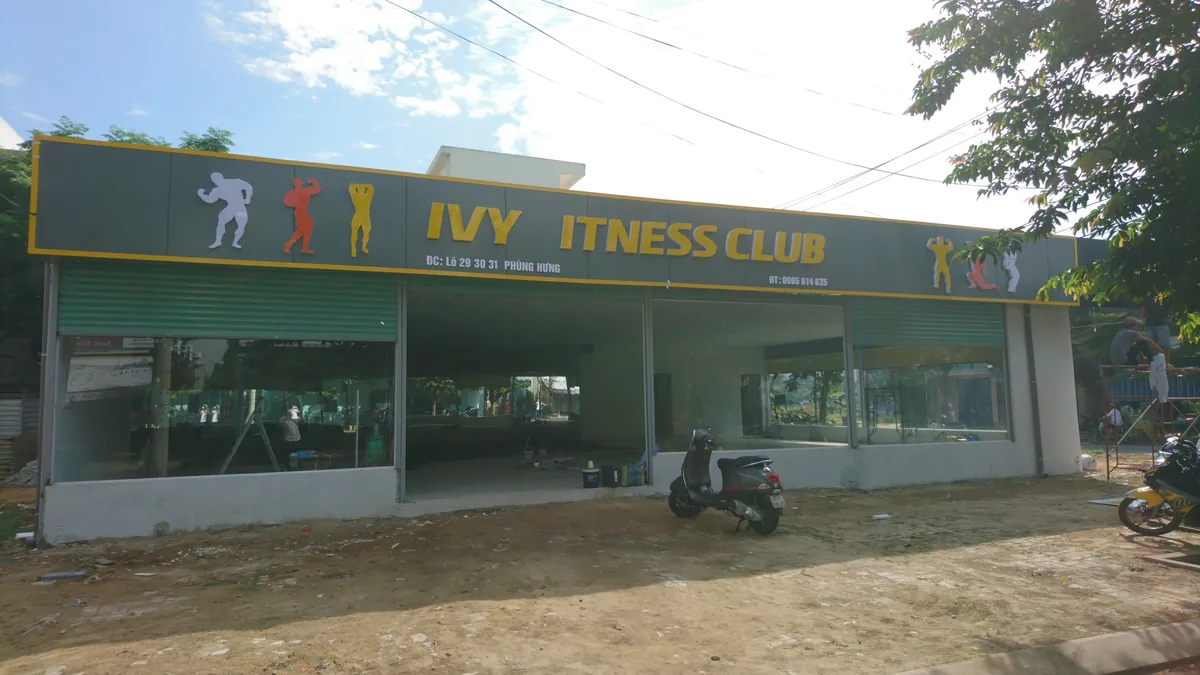 Bảng hiệu alu chữ nổi Ivy Fitness Club đường Nguyễn Xí Liên Chiểu Đà Nẵng