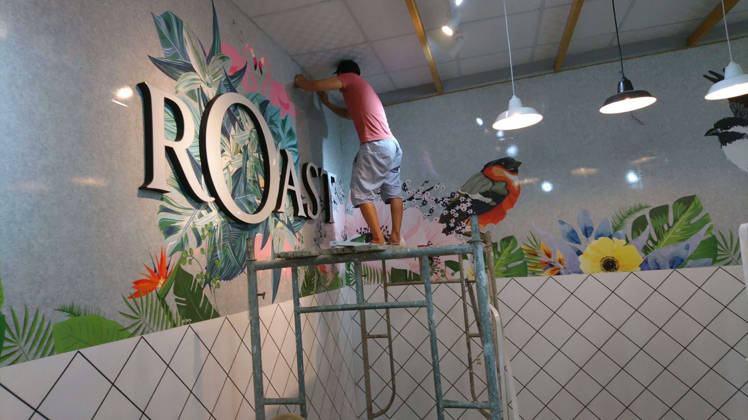 Chữ mica nổi bảng hiệu Coffee ROSATS, 473 Hai Bà Trưng, Hội An, Đà Nẵng